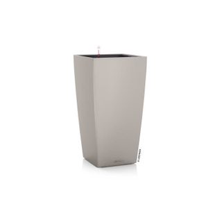 LECHUZA Pot de fleurs - Cubico color 40 - 39 5 x 39 5 x 75 5 cm - 31 L - Kit complet - Brun sable