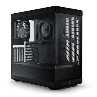 HYTE Moyen Tour ATX - HYTE Y40 (Noir/Noir) - Refroidissement personnalisé - Support GPU 4 emplacements