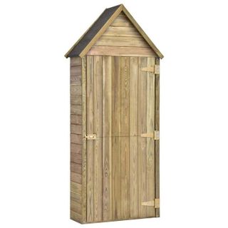 Vidaxl Abri à outils de jardin avec porte 77x28x178cm Pinède imprégnée