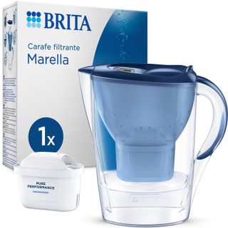 BRITA - Carafe filtrante - MAXTRA - Marella bleue x1 cartouche Pure Performance