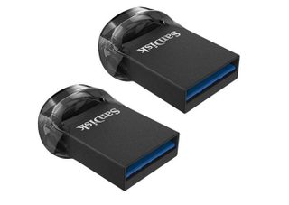 Lot de 2 SanDisk 128 Go Ultra Fit USB 3.2 Clé USB des vitesses allant jusquà 400 Mo/s