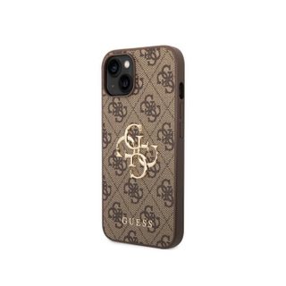 Coque pour Apple iPhone 15 PU 4G Big Guess Marron