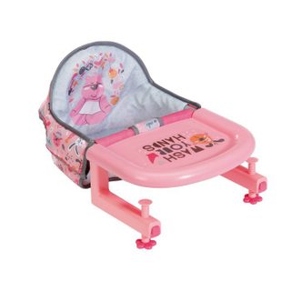 Chaise haute pour poupon - BABY BORN - Se fixe sur la table - Jouet dimitation - Rose - Dès 3 ans