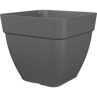 Pot de fleur CAPRI CAMPANA - Plastique - Anthracite - Carré - L 36 5 x P 33 5 H 36 5 cm - ARTEVASI
