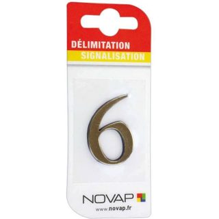 Chiffre autocollant - NOVAP - 6 - Or - 40mm - Décoration de fête
