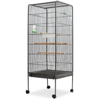Vidaxl Cage à oiseaux Noir 54 x 54 x 146 cm Acier