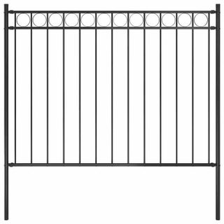 vidaXL Clôture de jardin ASSEN en acier noir 1 7 x 1 m 146313