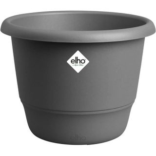 Pot de fleurs - AMIGA - Plastique - Noir - Rond - Ø29 5xH22cm - 100% récyclé - ELHO