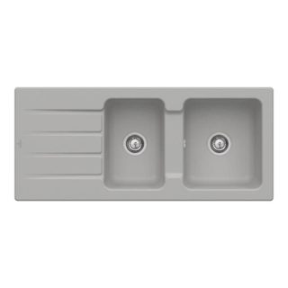 Evier 1 bac et demi 116 x 51 cm VILLEROY ET BOCH Architectura 80 Fossile