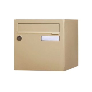 Boîte aux lettres normalisée - RENZ - 1 porte - Acier beige - Extérieur - Anti-effraction