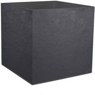 EDA Pot Carré VOLCANIA  Gris anthracite    - 50 cm Double paroi - avec zone de rétention d'eau Dim.49,5 x 49,5 x 49,5 cm Volume 57 L