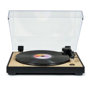 Tourne Disque Pré-amplifié Thomson TT300 Finition BOIS/NOIR - 33/45 tours Lecture et retour du bras auto. Audio-Technica
