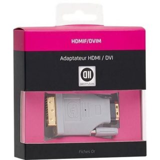 Adaptateur vidéo - D2 - HDMI vers DVI - Gris - Vis à oreilles
