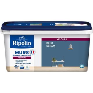 Déco murs boiseries & radiateurs bleu séram velours - RIPOLIN - 25 L