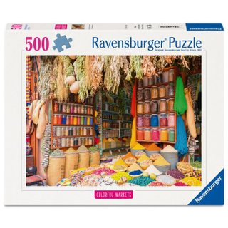 Ravensburger - Puzzle 500 pièces - Marché aux épices Maroc (Puzzle Highlights Marchés colorés) - dès 12 ans - 12001816