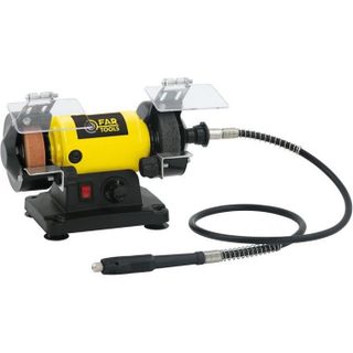 Mini touret à meuler - FARTOOLS - MBG120 - 120 W - 75 mm - Livré avec 1 meule et 1 brosse à polir