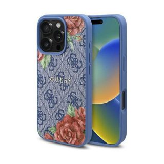 Coque rigide Guess Flowers MagSafe pour iPhone 16 Pro Max