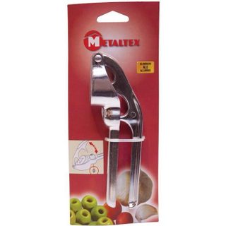 Presse-ail et dénoyauteur en aluminium - METALTEX - 2 en 1 - Râper peler émincer presser - Aide culinaire