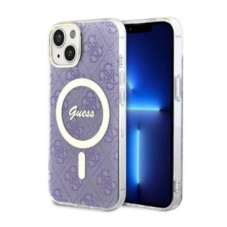 Guess 4G MagSafe - Coque pour iPhone 14 Plus (Violet) - 3666339127206