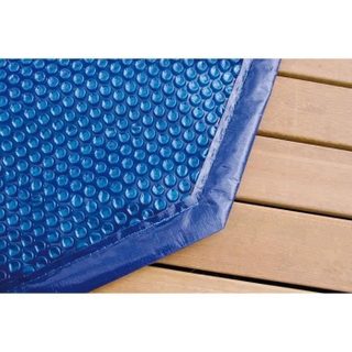 Bâche à bulles 283*283 cm pour piscine en bois UBBINK octogonale de 360cm de diamètre - Bleue - 400 microns