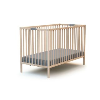 Lit bébé pliant - 60 x 120 cm - WEBABY - FLEX - Hêtre brut