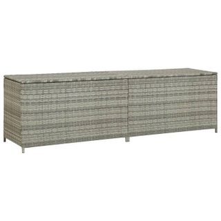 vidaXL Boîte de Rangement de Jardin Coffre de Rangement Banc de Rangement Boîte de Stockage Extérieur Résine Tressée 46476