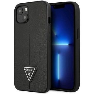 Coque Rigide - Guess - GUHCP13SPSATLK - iPhone 13 Mini - Saffiano - Noir