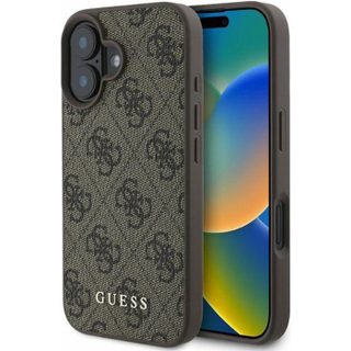 Coque pour iPhone 16 - Guess Hardcase 4G Classic (GUHCP16SG4GFBR) - Marron