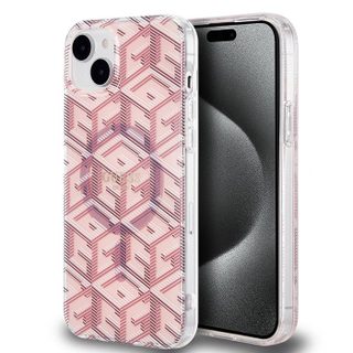 Coque Guess IML GCube MagSafe pour iPhone 15 Plus - Pink