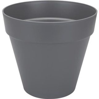 Pot de fleurs - LOFT URBAN - Plastique - Gris Anthracite - Rond - Ø28 5xH26cm - 100% recyclé - ELHO