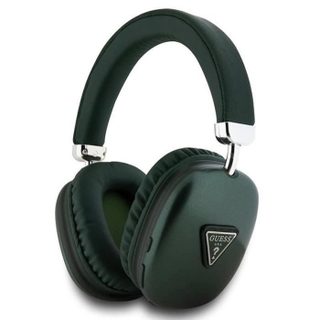 Guess Wireless Headphones Saffiano PU Leather with Metallic Triangle Logo Khaki - GUBHK1SATSA