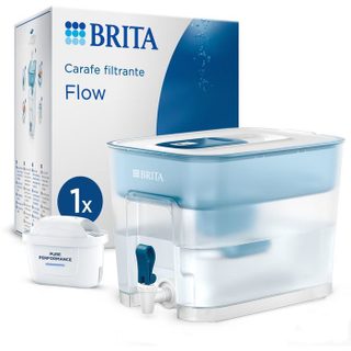 BRITA - XXL Fontaine à eau filtrante - Flow MAXTRA - bleu x1 cartouche Pure Performance