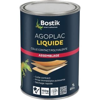 Colle néoprène liquide AGOPLAC 5L - BOSTIK - pour placage stratifié - pour matériaux divers
