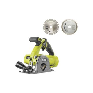Pack RYOBI - Scie multi matériaux R18MMS-0 - 18V One+ 85mm - 2 lames - Sans batterie ni chargeur - Kit 2 lames bois / métal / carre
