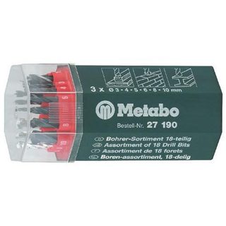 Coffret de perçage - Metabo - 627190000 - Métaux bois - 18 pièces