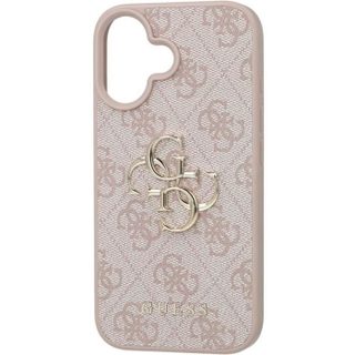 Coque Souple - GUESS - iPhone 16 - Eco-cuir - Rose - Logo 4G