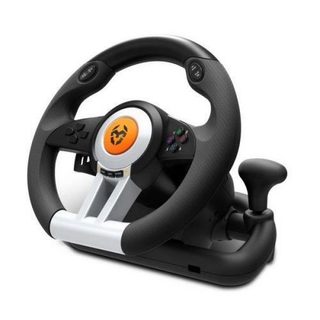 Volant de course - Krom - NXKROMKWHL - USB - Noir - 180° dangle - 2 4 m de câble
