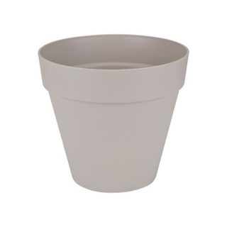 Pot de fleurs - LOFT URBAN - Plastique - Gris Chaud - Rond - Ø19 3x17 5cm - 100% récyclé - 100% récyclé - ELHO