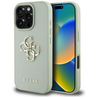 Coque Guess Hardcase Grained Big 4G Logo Small Classic Logo pour iPhone 16 Pro Max - Green