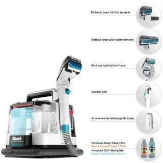 Détacheur sans fil SHARK StainStriker PX200EUT - Détache nettoie et aspire en un geste - Rayon daction 5 7m