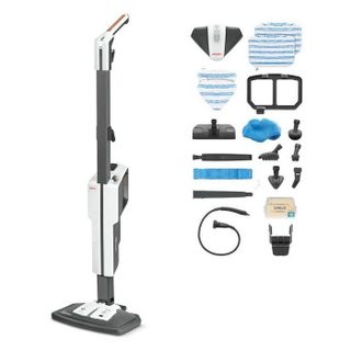 POLTI VAPORETTO SV660 STYLE - Balai vapeur 2-en-1 - Tout sol - 1500 W - 0 5 L - Câble 6 m - Gris / Blanc