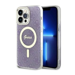 Guess 4G MagSafe - Coque pour iPhone 14 Pro Max (Violet) - 3666339118259