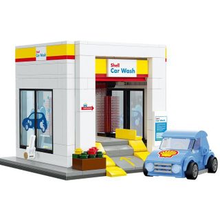 CADA Bâtiments - Jeu de construction - Station de lavage Shell - 294 pièces - Dès 8 ans