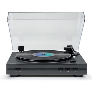 Tourne Disque Pré-amplifié Thomson TT355 NOIR 33/45 tours Lecture et retour du bras automatique tête de lecture Audio-Technica
