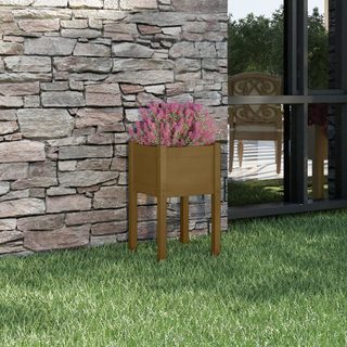 vidaXL Jardinière dextérieur Marron miel 40x40x70 cm Pin massif
