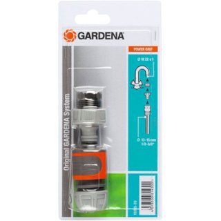 Kit darrosage pour robinet intérieur GARDENA - Diamètre 15 mm - 1 raccord - 1 adaptateur - 1 nez de robinet