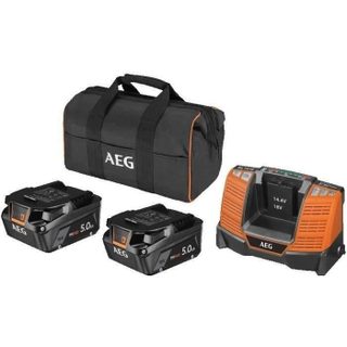 AEG - 2 batteries Pro lithium 18V 5 0 Ah HIGH DEMAND chargeur en sac - SETLL1850SHD