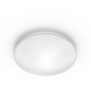 Plafonnier LED contemporain - PHILIPS - Canoplus Rond 17W 2700K - Abat-jour synthétique blanc - IP44
