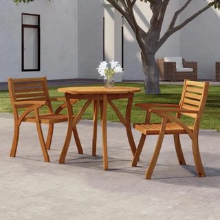 vidaXL Table de jardin Ø 85 cm Bois dacacia solide 363302
