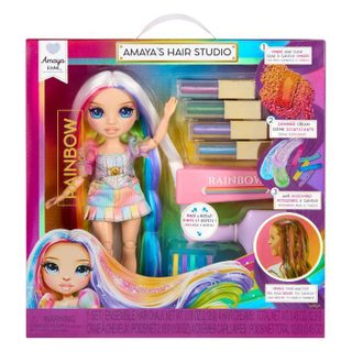 Rainbow High - Hair Studio - Amaya - Poupée de 27 cm - Accessoires Inclus - Personnalise les cheveux de la poupée -